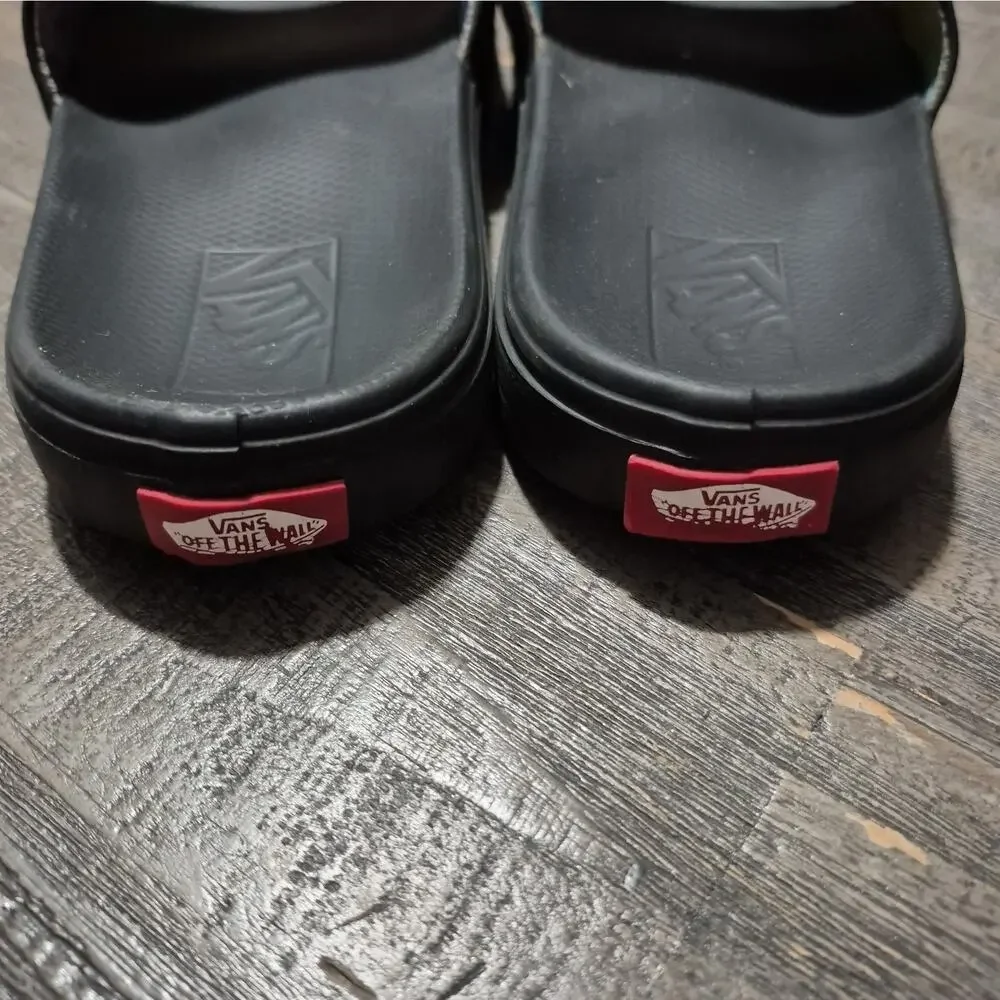 Vans Shoes Slides La Costa Pride Mens 7 Black Rainbow Nubuck Slip On VN0A5HF5AN8